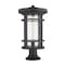 Z-Lite Jordan 1 Light Outdoor Pier Mounted Fixture, Black And Clear Seedy 570PHXL-553PM-BK - alternate 3